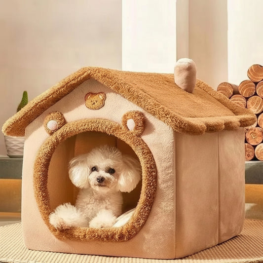 Warm Removable Cat & Dog House – Washable Winter Pet Bed